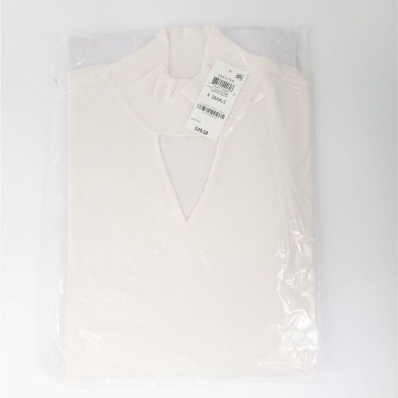 Style & Co Long-Sleeve Tunic Sweater Winter White XS - Picture 2 of 2